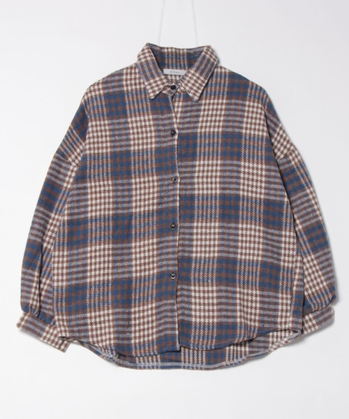 B'day（ビーデイ）の「【 B'day / ビーデー 】レディースソフトネル レトロチェックシャツ（シャツ/ブラウス・レディース・モカ/ネイビー/ブラウン/レッド/ブルー/ブラック・FREE）」の13枚目の写真