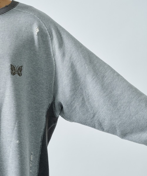 Needles（ニードルス）の「【NEEDLES/ニードルズ】〈別注〉 2-Tone CrewNeck Sweat Shirts（スウェット・メンズ・ブラック/グレー・SMALL/LARGE/MEDIUM）」の22枚目の写真
