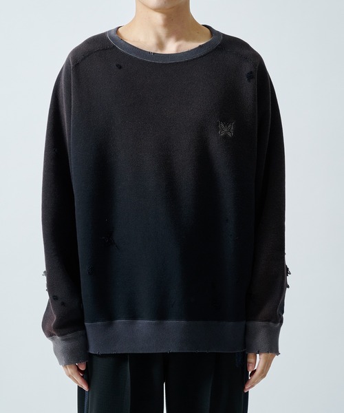 Needles（ニードルス）の「【NEEDLES/ニードルズ】〈別注〉 2-Tone CrewNeck Sweat Shirts（スウェット・メンズ・ブラック/グレー・SMALL/LARGE/MEDIUM）」の7枚目の写真