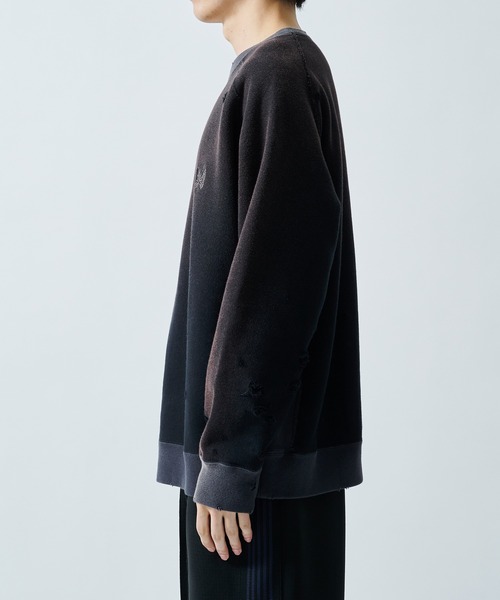 Needles（ニードルス）の「【NEEDLES/ニードルズ】〈別注〉 2-Tone CrewNeck Sweat Shirts（スウェット・メンズ・ブラック/グレー・SMALL/LARGE/MEDIUM）」の8枚目の写真