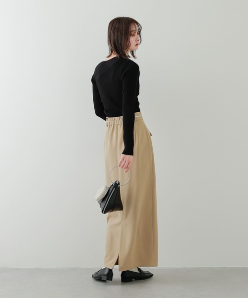 SENSE OF PLACE by URBAN RESEARCH(センスオブプレイスバイアーバンリサーチ)の「フロントポケットペンシルスカート(スカート・レディース・ベージュ/チャコールグレー・SMALL/MEDIUM)」の9枚目の写真