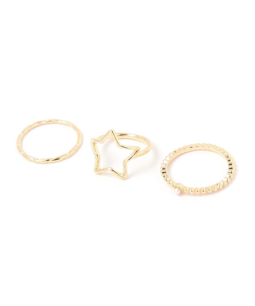 niko and...（ニコアンド）の「ゴールド3セットリング（リング・レディース・その他1/その他2・0）」の2枚目の写真