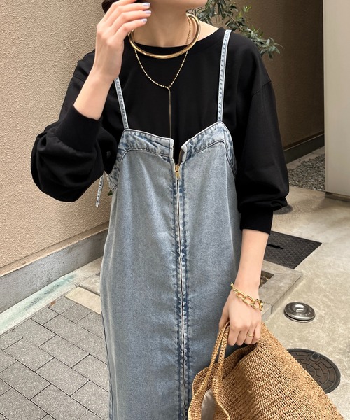 ブラウス シャツ 「新色追加」袖リブバックボタンジョーゼットプルオーバー レディース DouDou ブラウス シャツ 「新色追加」袖リブバックボタンジョー