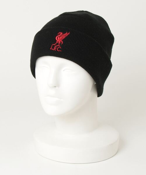 fridge（フリッジ）の「【FOOTBALL GOODS】リバプール LIVERPOOL BRONX LIVERBIRD KNITTED TURN UP HAT（キャップ・メンズ・ブラック/レッド・ONE SIZE）」の2枚目の写真