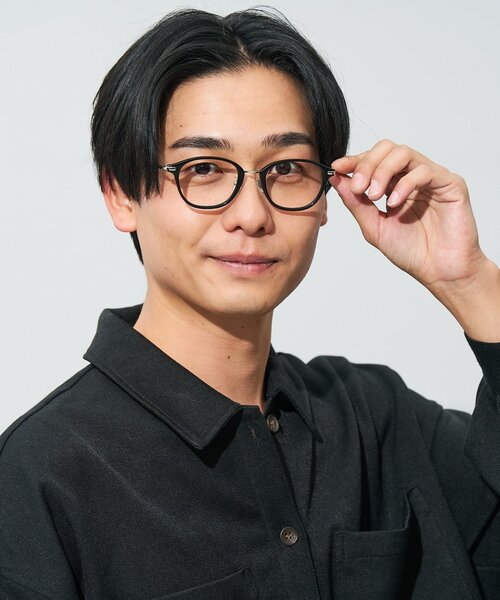 セール】ウェリントン型 メガネ｜コンビネーションフレーム｜チタン