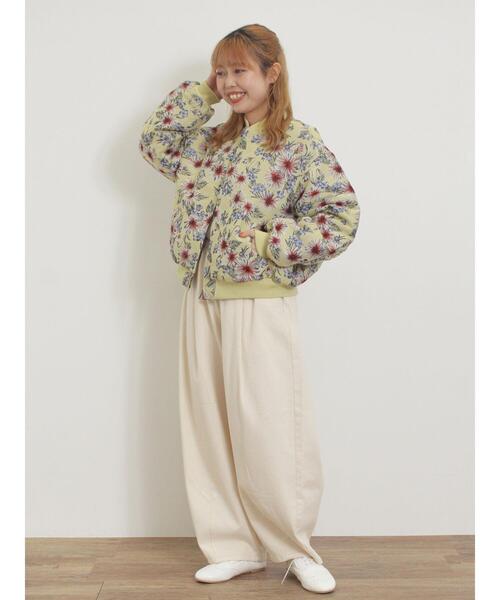 美品　evameva コットン　ブルゾン　モスグリーン メイソングレイ MAYSON GREY トリコットオーガンジーシアー