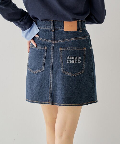 セール中⭐︎CHANEL デニムミニスカート 中古・古着通販】CHANEL (シャネル) ココマークボタンデニム