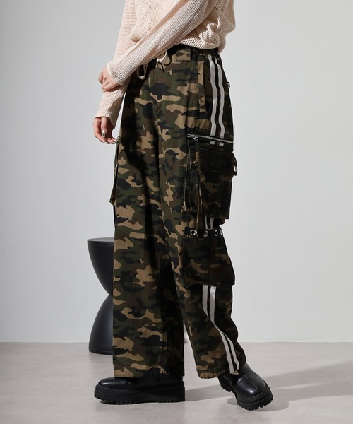 RE730(アールイーセブンサーティー)の「Camouflage cargo pants / カモフラカーゴパンツ unisex(カーゴパンツ・メンズ・グリーン系その他/グリーン系その他3/グリーン系その他2・M/L)」の2枚目の写真