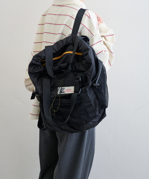 新品タグ付　カリブーマウンテニアリング L/W PACK TOTE　ブラック CARIBOU MOUNTAINEERING/カリブーマウンテニアリング L/W PACK
