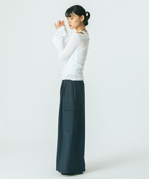 ROSE BUD(ローズバッド)の「(CREOLME)SUITING WIDE PANTS(その他パンツ・レディース・ネイビー/ベージュ・S/M)」の13枚目の写真
