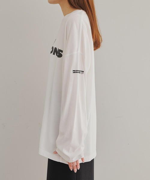 ＜conte＞コットン シアー フーデッドカットソー　WHITE conte＞コットン シアー フーデッドカットソー