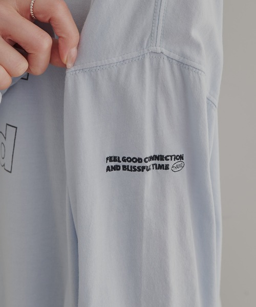 FEEL GOOD CONNECTION AND BLISSFUL TIME（フィールグッドコネクションアンドブリスフルタイム）の「【F&B】オーガニックコットンシアーガーゼカットソー（Tシャツ/カットソー・レディース・オフホワイト/サックスブルー・FREE）」の19枚目の写真