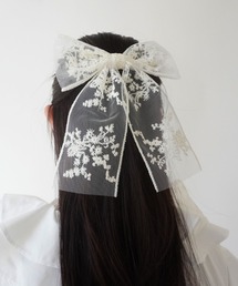 Port（ポート）の「【 Port / ポート 】 総レース リボン ヘアクリップ_（バレッタ/ヘアクリップ・メンズ）」