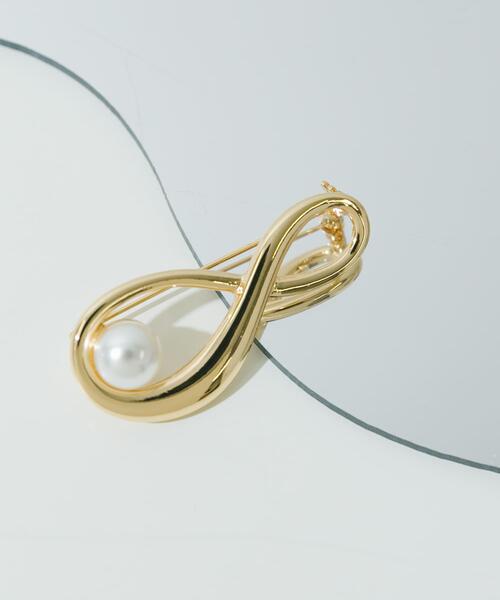 SMELLY（スメリー）の「パールツイストブローチ（ブローチ/コサージュ・レディース・ゴールド・-）」の2枚目の写真