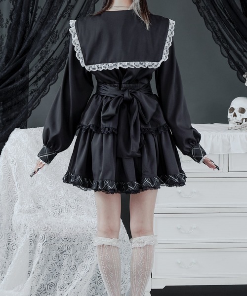 セーラーリボンフリルワンピース（ワンピース）｜Pal elfy（パル