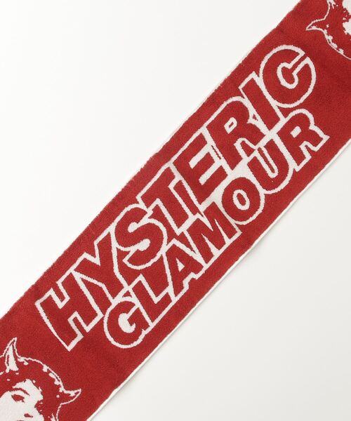HYSTERIC GLAMOUR（ヒステリックグラマー）の「2TONE DEVIL WOMAN スポーツタオル（ハンカチ/ハンドタオル・メンズ・ブラック/レッド・FREE）」の7枚目の写真