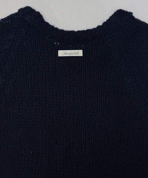 [Fancyclub/ファンシークラブ 完売品] ネットラグランニット A'GEM/9 × .kom 『 FANCY CLUB/ファンシークラブ』 EMBROIDERED