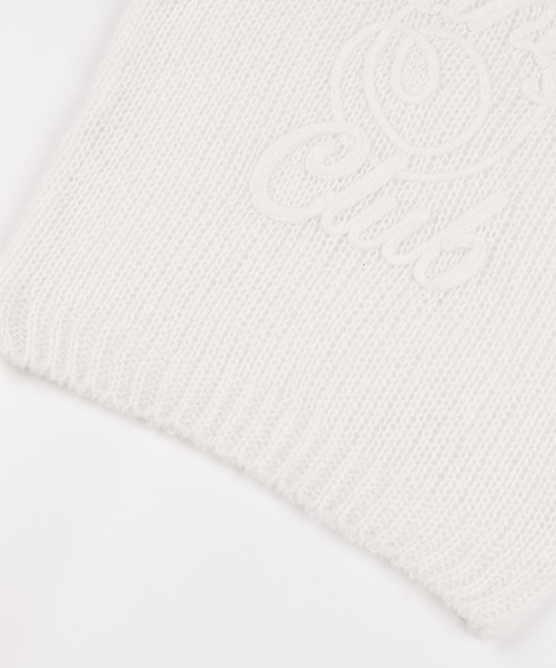 ニット セーター A'GEM/9 × .kom 「 FANCY CLUB/ファンシークラブ」 EMBROIDERED NET REGLAN KNIT/ FANCY CLUB ニット セーター A'GEM/9 × .kom 「 CLUB/ファンシー
