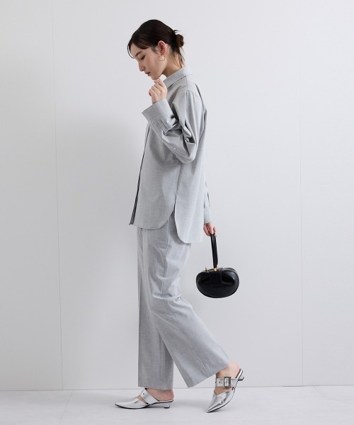 ketty（ケティ）の「梳毛合繊セミフレアパンツ≪手洗い可能≫（その他パンツ・レディース・ライトグレー/ブラウン/ベージュ・M）」の5枚目の写真