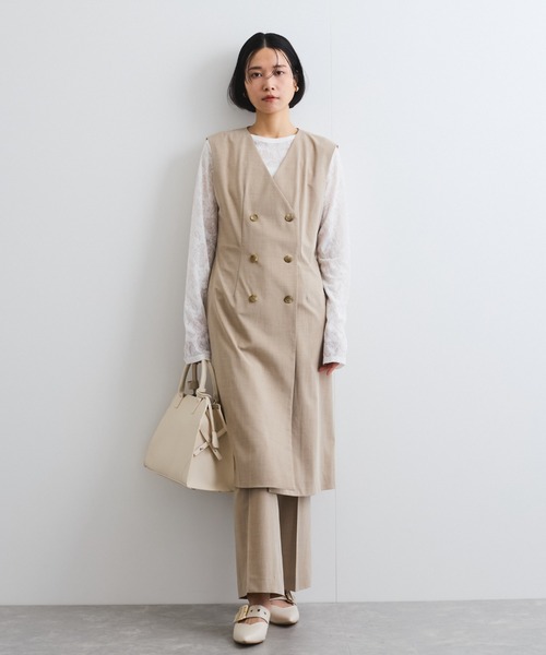 ketty（ケティ）の「梳毛合繊セミフレアパンツ≪手洗い可能≫（その他パンツ・レディース・ライトグレー/ブラウン/ベージュ・M）」の14枚目の写真
