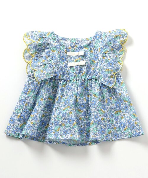 apres les cours（アプレレクール）の「花柄スカラップセットアップ（その他ベビーウェア・キッズ・ブルー/ピンク・80/70）」の5枚目の写真