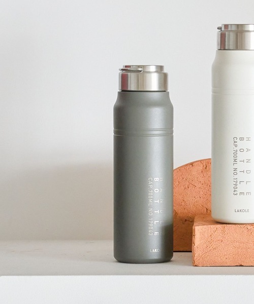 アンティーク雑貨 silver 保温保冷】ハンドル付き真空ボトル(700ml) / 286295（水筒）｜LAKOLE