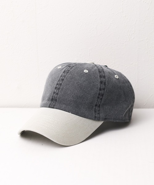 セール】【RS】【newhattan】 Baseball Low Cap pigment dyed two tone