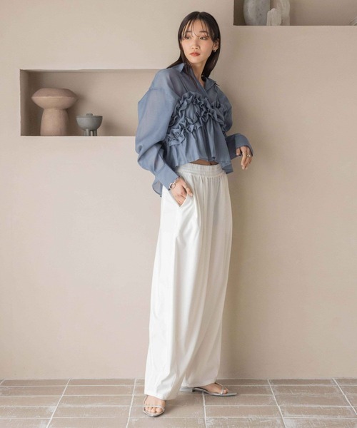 LOWRYS FARM（ローリーズファーム）の「フリルビスチェ　 252717（キャミソール・レディース・ブルー/アイボリー/ブラック・FREE）」の15枚目の写真