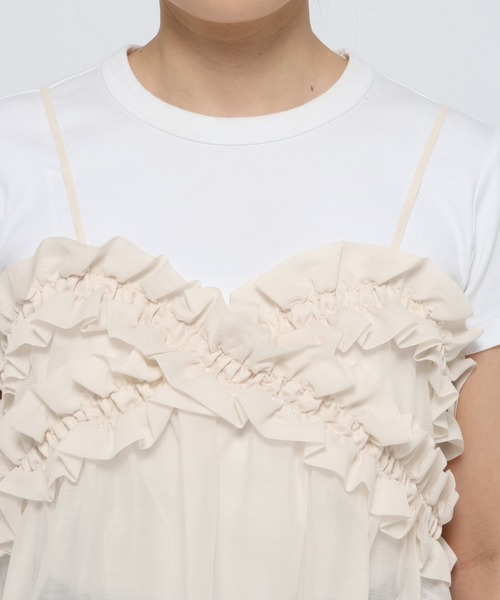 LOWRYS FARM（ローリーズファーム）の「フリルビスチェ　 252717（キャミソール・レディース・ブルー/アイボリー/ブラック・FREE）」の22枚目の写真