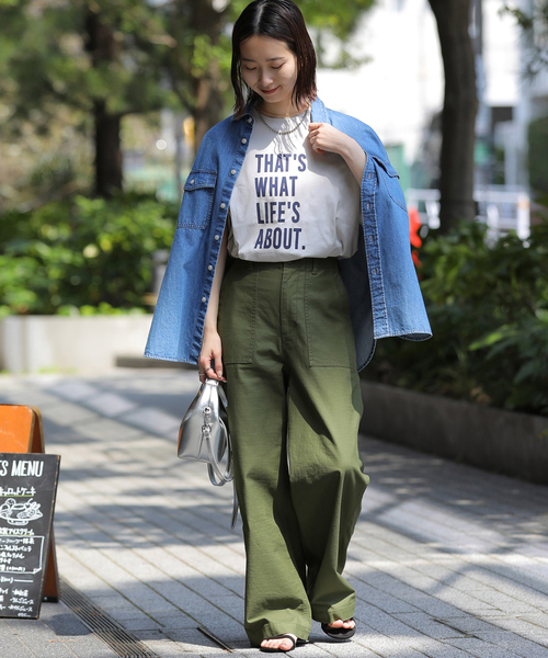 JOURNAL STANDARD relume(ジャーナルスタンダード レリューム)の「LIFE'S ABOUTプリントTEE(Tシャツ/カットソー・レディース・グレー/ベージュ/ホワイト・FREE)」の5枚目の写真