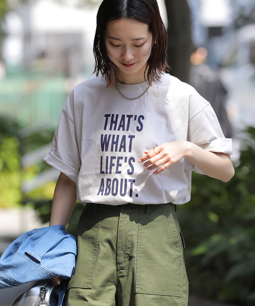 JOURNAL STANDARD relume(ジャーナルスタンダード レリューム)の「LIFE'S ABOUTプリントTEE(Tシャツ/カットソー・レディース・グレー/ベージュ/ホワイト・FREE)」の8枚目の写真