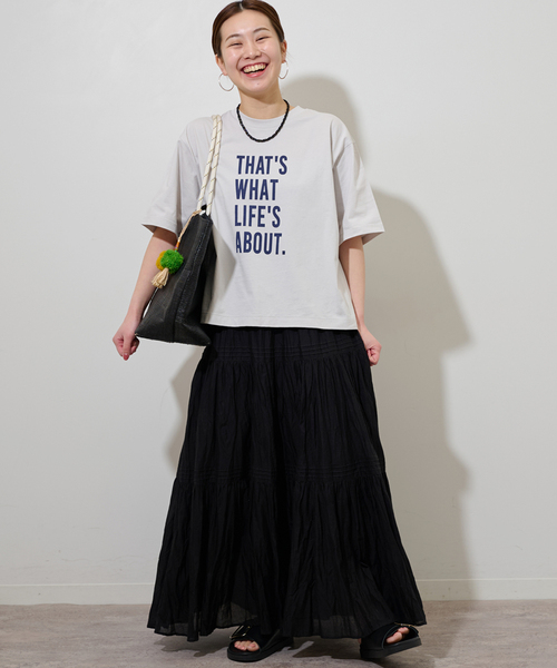 JOURNAL STANDARD relume(ジャーナルスタンダード レリューム)の「LIFE'S ABOUTプリントTEE(Tシャツ/カットソー・レディース・グレー/ベージュ/ホワイト・FREE)」の10枚目の写真