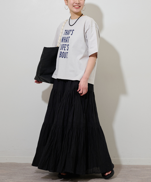 JOURNAL STANDARD relume(ジャーナルスタンダード レリューム)の「LIFE'S ABOUTプリントTEE(Tシャツ/カットソー・レディース・グレー/ベージュ/ホワイト・FREE)」の12枚目の写真