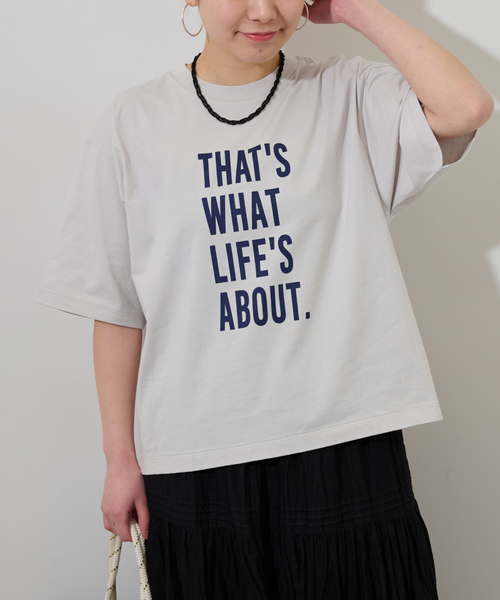 JOURNAL STANDARD relume(ジャーナルスタンダード レリューム)の「LIFE'S ABOUTプリントTEE(Tシャツ/カットソー・レディース・グレー/ベージュ/ホワイト・FREE)」の16枚目の写真