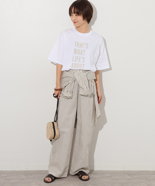 JOURNAL STANDARD relume(ジャーナルスタンダード レリューム)の「LIFE'S ABOUTプリントTEE(Tシャツ/カットソー・レディース・グレー/ベージュ/ホワイト・FREE)」の18枚目の写真
