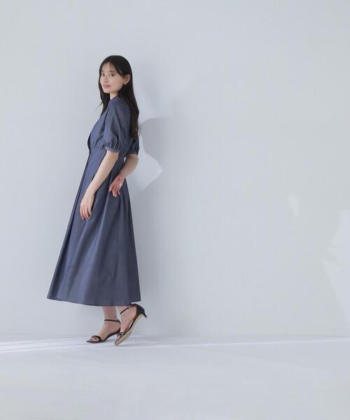 NATURAL BEAUTY BASIC（ナチュラルビューティーベーシック）の「◇【Oggi掲載】スキッパーフォルムシャツワンピース（シャツワンピース・レディース・ライトグリーン/ネイビー/グレー系その他・SMALL/MEDIUM/P/S）」の13枚目の写真