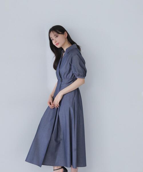 NATURAL BEAUTY BASIC（ナチュラルビューティーベーシック）の「◇【Oggi掲載】スキッパーフォルムシャツワンピース（シャツワンピース・レディース・ライトグリーン/ネイビー/グレー系その他・SMALL/MEDIUM/P/S）」の16枚目の写真