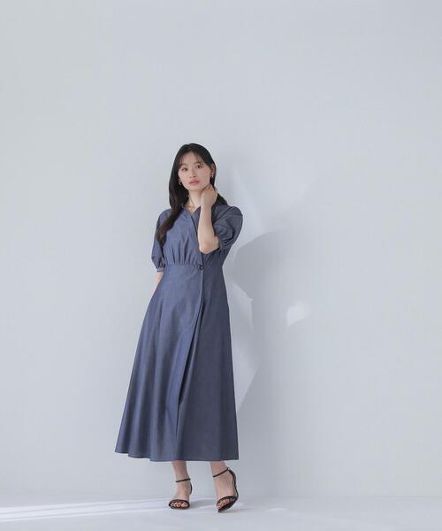 NATURAL BEAUTY BASIC（ナチュラルビューティーベーシック）の「◇【Oggi掲載】スキッパーフォルムシャツワンピース（シャツワンピース・レディース・ライトグリーン/ネイビー/グレー系その他・SMALL/MEDIUM/P/S）」の17枚目の写真
