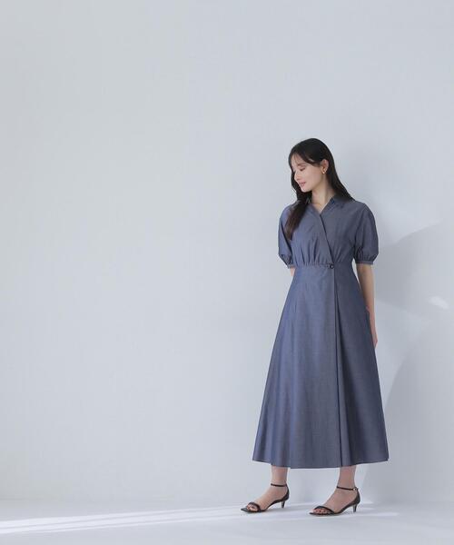 NATURAL BEAUTY BASIC（ナチュラルビューティーベーシック）の「◇【Oggi掲載】スキッパーフォルムシャツワンピース（シャツワンピース・レディース・ライトグリーン/ネイビー/グレー系その他・SMALL/MEDIUM/P/S）」の19枚目の写真