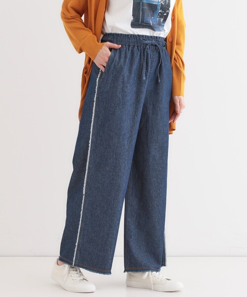 Subciety フリンジデニムパンツ XL インディゴワンウォッシュ Subciety フリンジデニムパンツ XL インディゴワンウォッシュ
