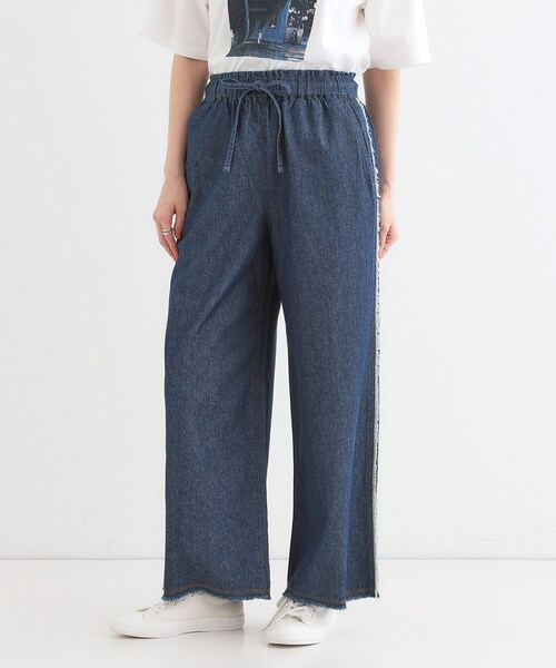 Cutie Blonde（キューティーブロンド）の「【S-LL】フリンジイージーデニムパンツ（デニムパンツ・レディース・ライトブルー/ブルー系その他・01/02/03/04）」の7枚目の写真