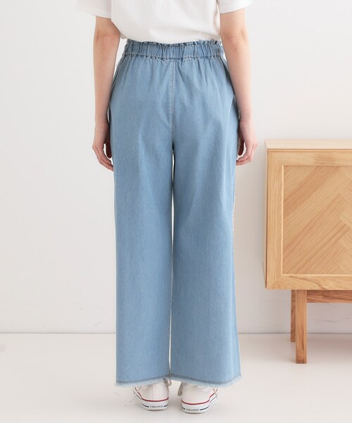 Cutie Blonde（キューティーブロンド）の「【S-LL】フリンジイージーデニムパンツ（デニムパンツ・レディース・ライトブルー/ブルー系その他・01/02/03/04）」の13枚目の写真