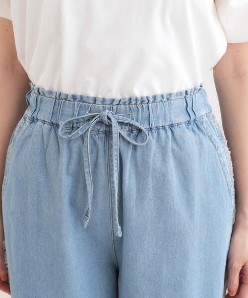 Cutie Blonde（キューティーブロンド）の「【S-LL】フリンジイージーデニムパンツ（デニムパンツ・レディース・ライトブルー/ブルー系その他・01/02/03/04）」の14枚目の写真