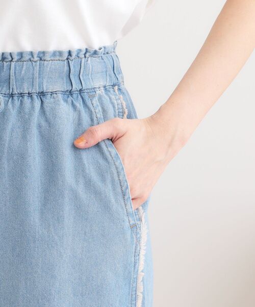 Cutie Blonde（キューティーブロンド）の「【S-LL】フリンジイージーデニムパンツ（デニムパンツ・レディース・ライトブルー/ブルー系その他・01/02/03/04）」の16枚目の写真