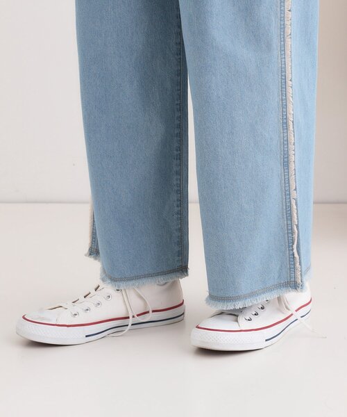 Cutie Blonde（キューティーブロンド）の「【S-LL】フリンジイージーデニムパンツ（デニムパンツ・レディース・ライトブルー/ブルー系その他・01/02/03/04）」の17枚目の写真