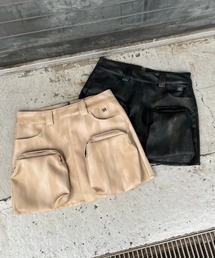 HTH（エイチティーエイチ）の「faux leather mini skirt（スカート）」