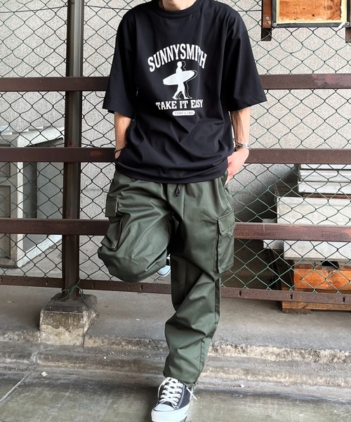 Sunny Smith(サニースミス)の「【SUNNY SMITH】アーチロゴ 11.6オンスウルトラヘヴィーウェイトTシャツ(CP)(Tシャツ/カットソー・メンズ・チャコール/ブラック・L/M)」の8枚目の写真