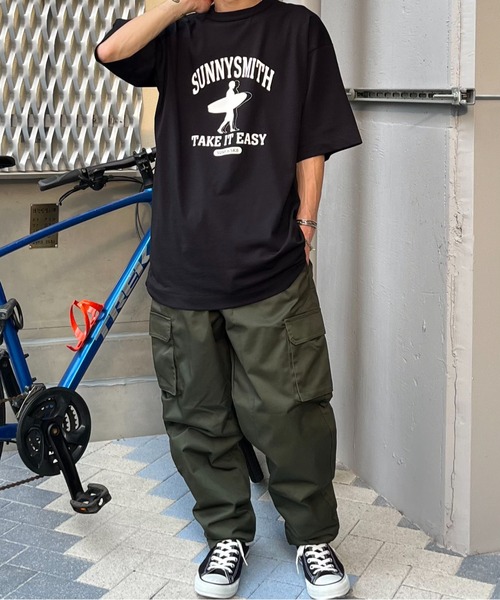 Sunny Smith(サニースミス)の「【SUNNY SMITH】アーチロゴ 11.6オンスウルトラヘヴィーウェイトTシャツ(CP)(Tシャツ/カットソー・メンズ・チャコール/ブラック・L/M)」の10枚目の写真