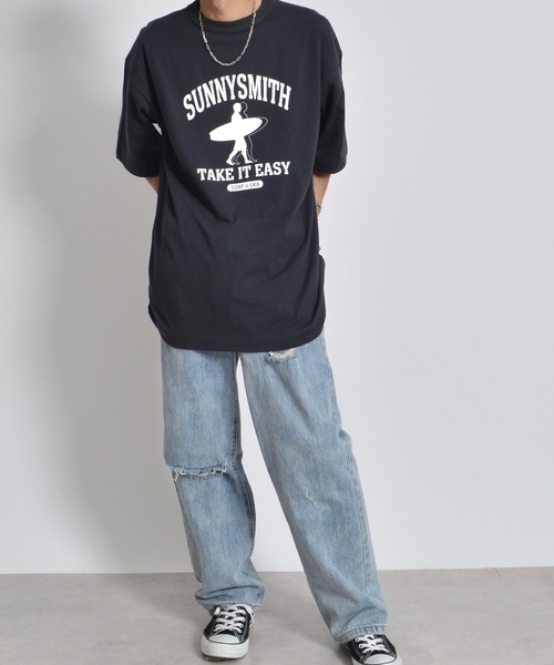 Sunny Smith(サニースミス)の「【SUNNY SMITH】アーチロゴ 11.6オンスウルトラヘヴィーウェイトTシャツ(CP)(Tシャツ/カットソー・メンズ・チャコール/ブラック・L/M)」の15枚目の写真