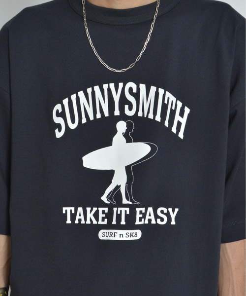 Sunny Smith(サニースミス)の「【SUNNY SMITH】アーチロゴ 11.6オンスウルトラヘヴィーウェイトTシャツ(CP)(Tシャツ/カットソー・メンズ・チャコール/ブラック・L/M)」の18枚目の写真